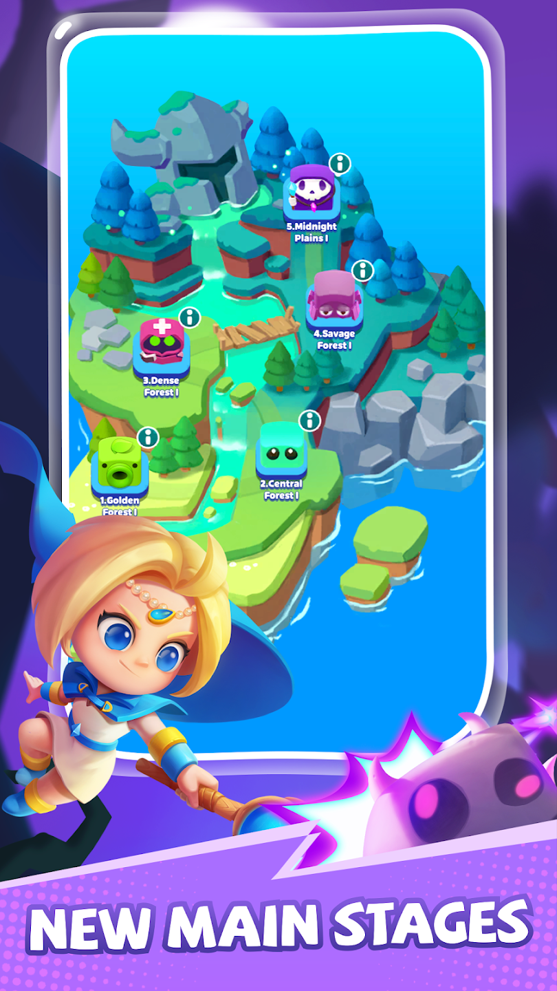 PunBall skill icons arranged to show powerful combinations and synergies.