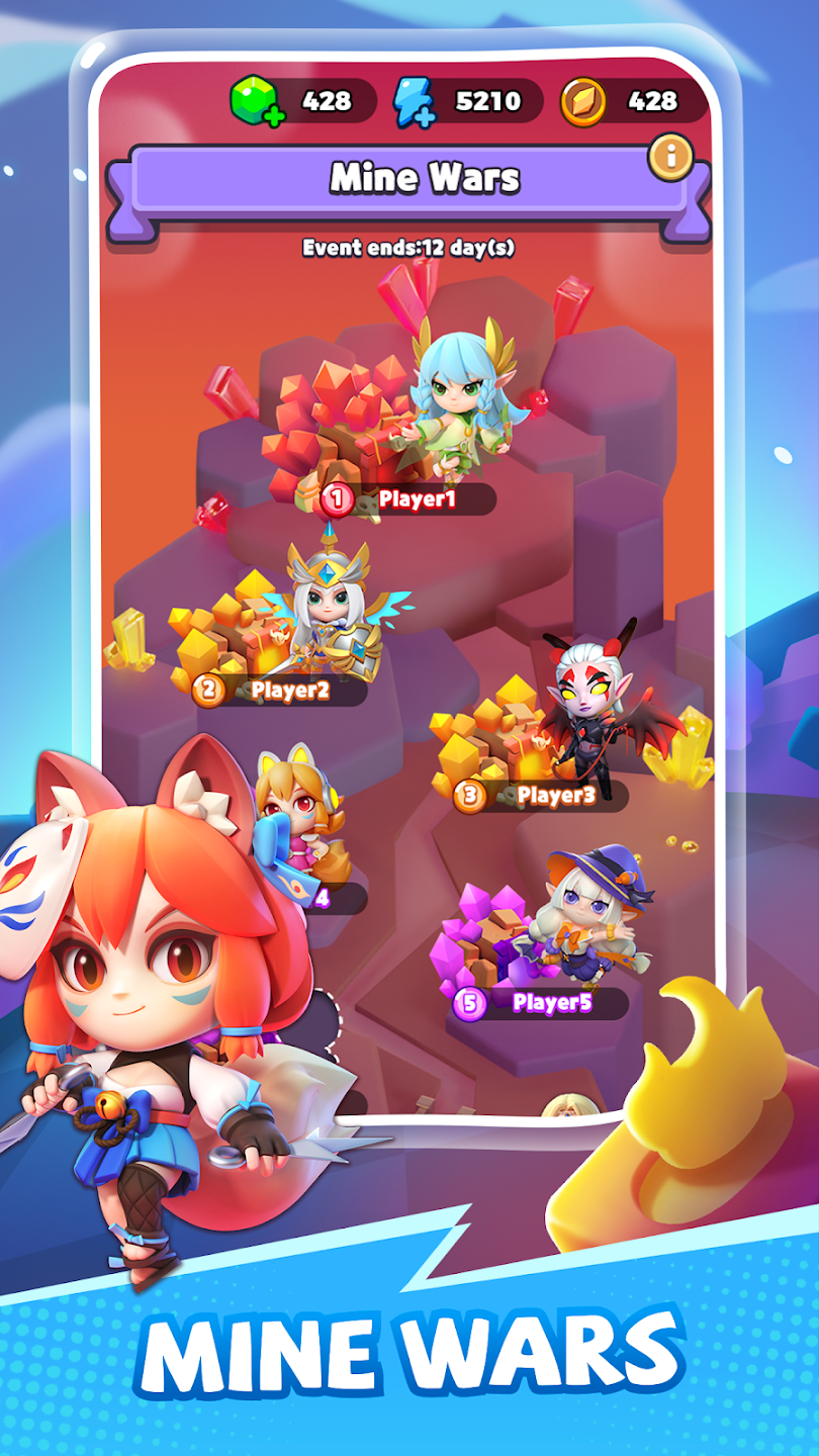 Collage of PunBall action scenes, hero abilities, and user interface elements.